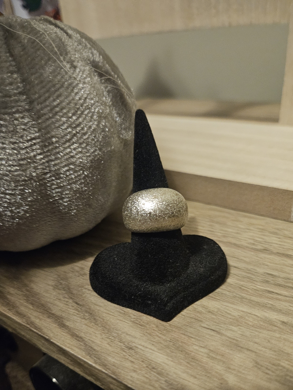 Women's Chunky Silver Textured Dome Ring Size 5 3/4